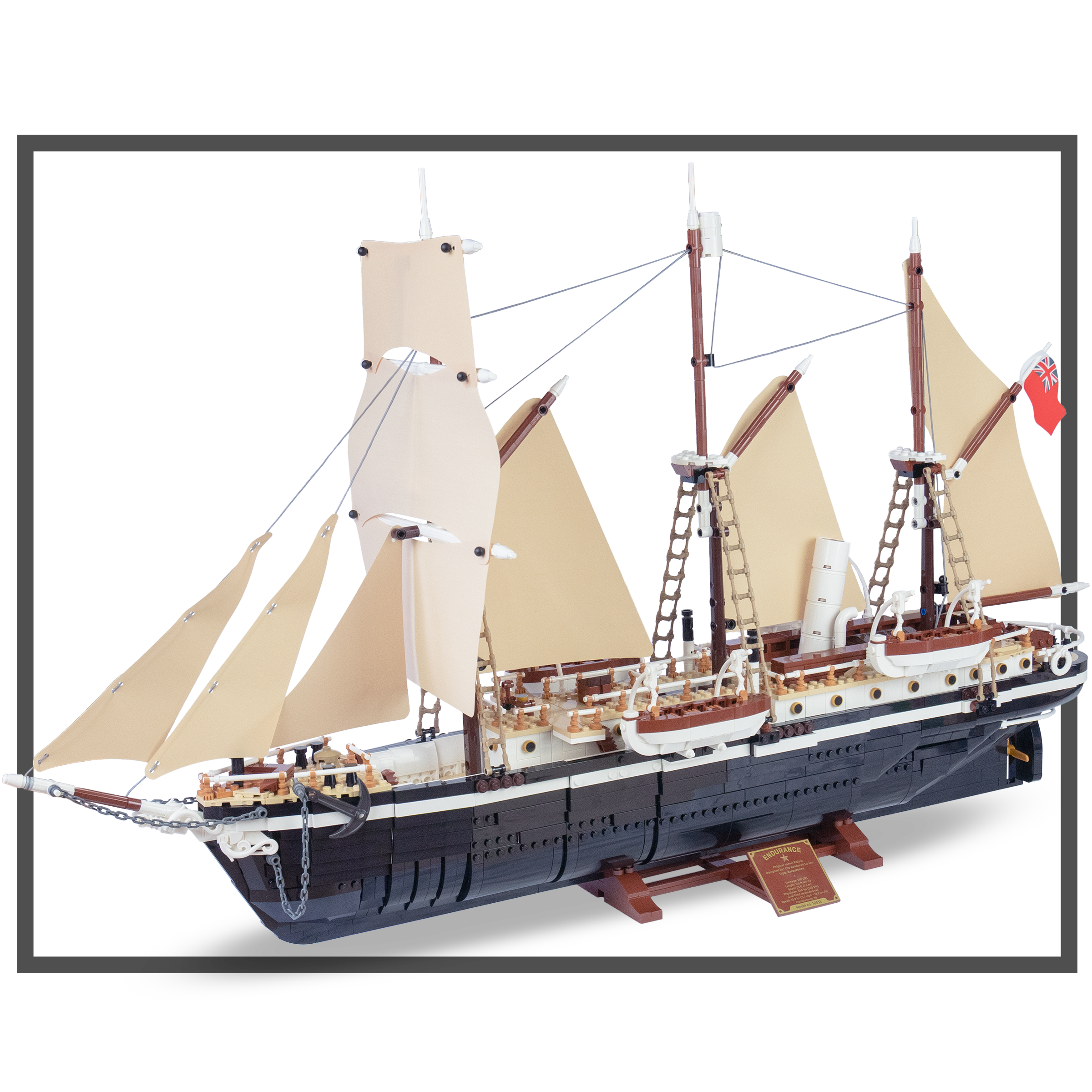 Expansion for big sail ship with three masts (10335)